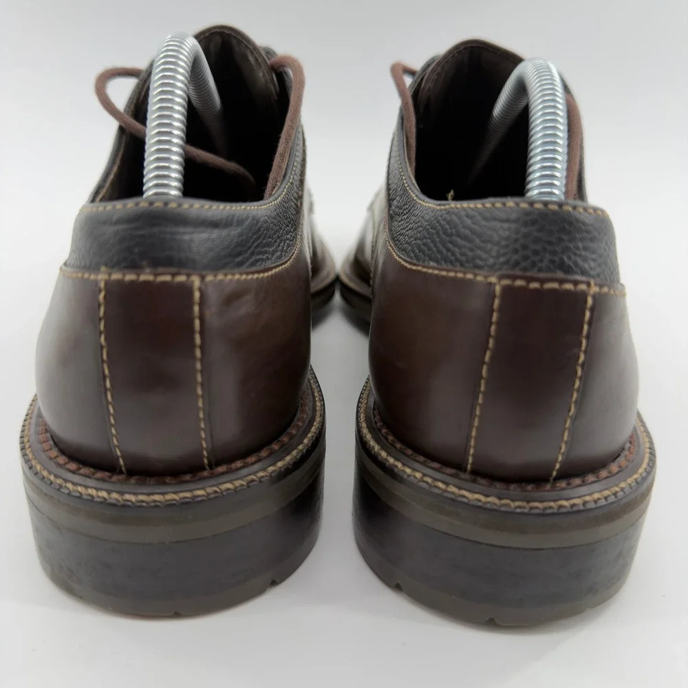 Cole Haan Country Mens Dark Brown Leather Split Toe Lug Sole Oxfords 8.5 M